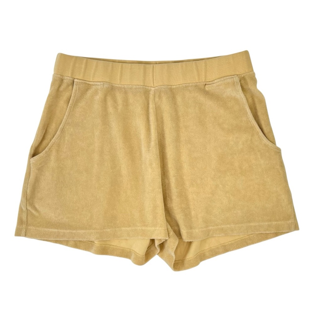 KULE The Terry Venus - Beige Yellow Tan Terrycloth Sweatshorts Shorts sz L